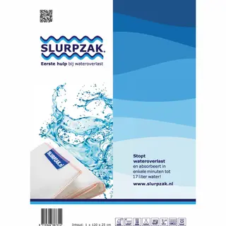 Slurpzak 120 Cm – 1 St. - Zandzak Zonder Zand- Stop En Voorkom Wateroverlast Bij Lekkage En Overstroming - Waterschade - Regenval - Zandzakken -