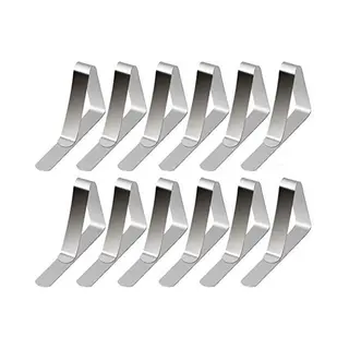 12 Stuks Luxe Rvs Tafelkleed Klemmen Voor Tafels Tot 3.5cm Dikte, Tafellaken Houder, Tafelkleedgewicht, Tafel Accessoires