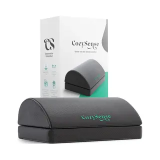 CozySense® Voetensteun Bureau - Voetenbankje Met Massage & Wasbare Hoes - Ergonomisch Comfort Voor Kantoor En Thuis - Bureau Accessoires - Zwart