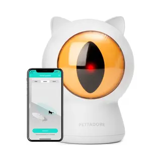 Pettadore - Laser Katzenspielzeug - Smart Laserpointer Mit Autoplay Und Manuell über App - Katzenspielzeug Laserpunkt Mit Voreinstellungen Und