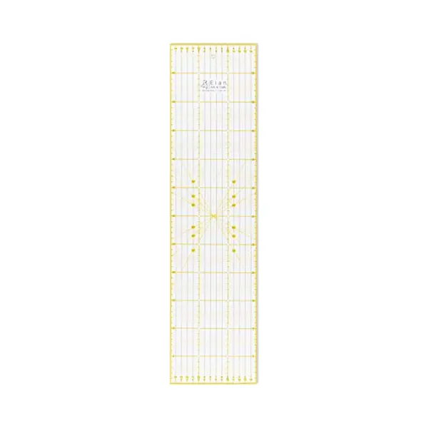 Elan Patchwork-liniaal, 60 Cm X 15 Cm, Antislip, Naai-liniaal, Japanse Naailiniaal, Liniaal Voor Patchwork, Japanse Liniaal, Transparante Liniaal, thumbnail