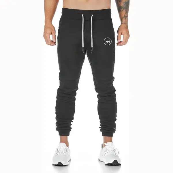 Mw® Trainingsbroek Heren - Joggingbroek - Squat Proof - Zwart M thumbnail