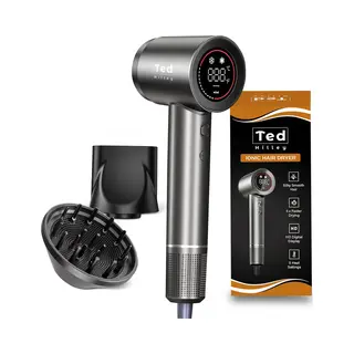 Ted Hilley Ionen Föhn Mit Diffusor & High-Speed Motor – 5× Schnellerer Haartrockner Ionen – Fön Mit Diffusor & Konzentrator – 5 Heizstufen, 2