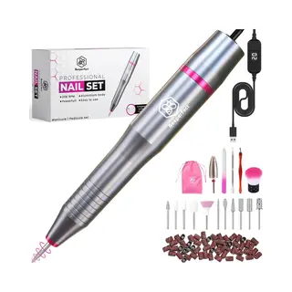 Beeperfect® Elektrische Nagelvijl Prime Edition - Nagelfrees - 12 Bitjes En 60 Schuurrolletjes - 20.000RPM (1 Set)