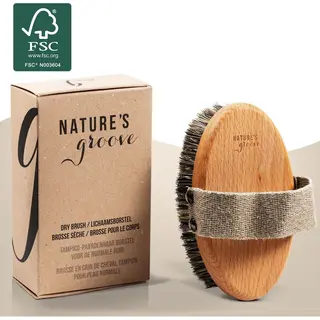Nature's Groove® Dry Brushing Huidborstel - Natuurlijke Lichaamsborstel Droogborstel