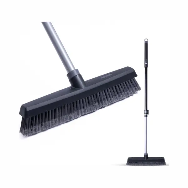 Cleanly Bezem Binnen En Buiten Met Telescopische Steel 115-142 Cm - Borstel Met Steel - Straatbezem - Kamerveger - Zaalveger - Zachte Bezem - Binnen thumbnail