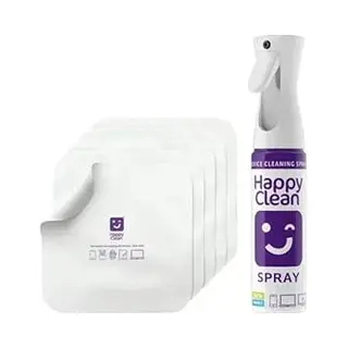 Happy Clean Screen Cleaner 300 Ml + 5 Microvezeldoekjes 20x20 Cm - Schermreiniger - Schoonmaakset Voor Alle Beeldschermen En Devices