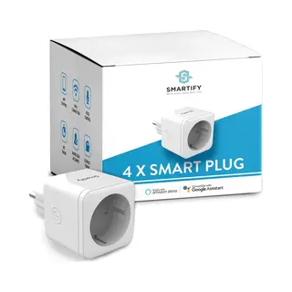 Smartify Slimme Stekker - Smart Plug - Energiemeter&Timer - 4-pack (4 Stuks)