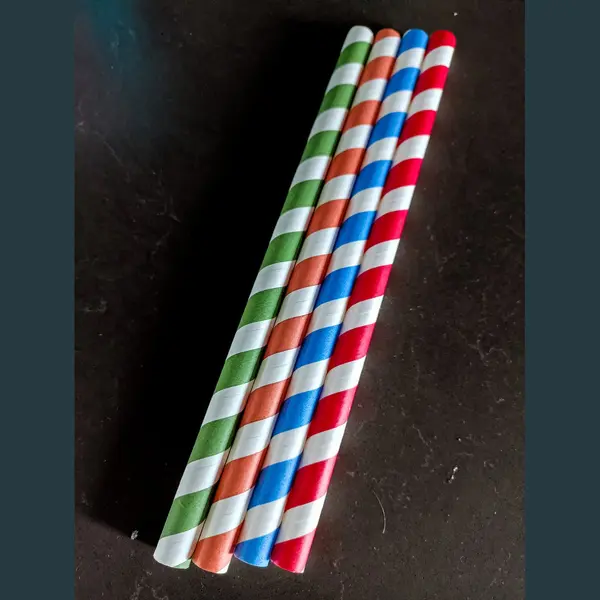 Straight Up Straws 125 Stuks 12 Mm X 230 Mm Kleuren Mix Bubble Tea Papieren Rietjes (Fsc) Gekleurde Drinkrietjes (zonder 45° Snede) - Dikke Rietjes 100% Afbreekbaar thumbnail