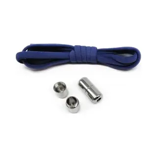 Elastische Veters - (marine / Navy Blauw) - Niet Strikken - Elastische Veters Zonder Strikken - No Tie - Schoenveters - Sportveters - Rond -
