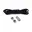 zwart met zilveren clips