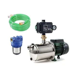 Dab EuroInox 40/50 M + Dab Control-D Mit Ansaugschlauch 7 Meter Und Vorfilter