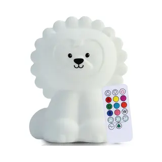 Kadoing Leeuw Nachtlamp (Groot) Met Afstandsbediening - Oplaadbare Lamp Voor Kinderen - 15.3cm Hoog