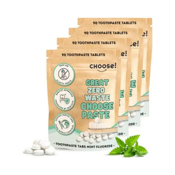 Choose! Choose Family Box - 360 Tandpasta Tabletten - Duurzaam - Aanbevolen Door Tandartsen - Zero Waste - Vegan - Fluoride - Ecologisch Verantwoord thumbnail