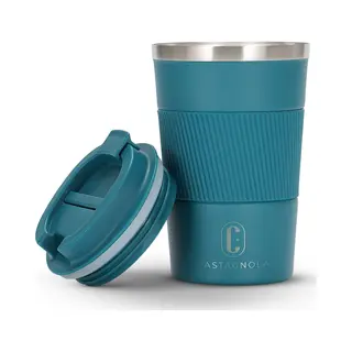 Castagnola Thermosbeker - Koffiebeker To Go - Dubbelwandig Isolerend - Blauw - 380 Ml