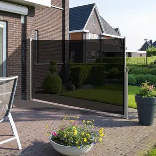 Brulo Windscherm - 180x300 - Antraciet/Grijs- Doorzichtig - Oprolbaar - Aluminium - Privacy- Tuin