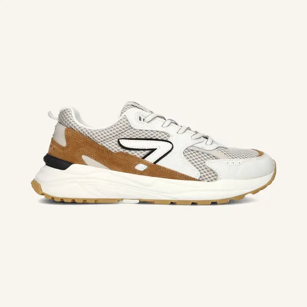 Hub Grid-m Sneakers Heren - Leren Sneaker - Wit - Maat 43 thumbnail