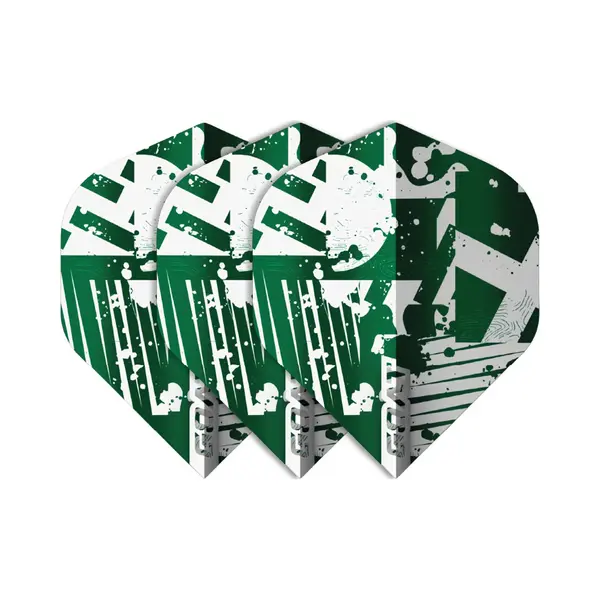 Goat – Fairway No2 Dart Flights, Green & White, 100 Microns, 3 Standard Dart Flights thumbnail