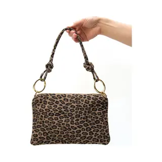Crossbody Tas- Goud- Clutch- Handtas- Dames Schoudertas- Panter- Suède- 1 Extra Rits Vakken - Stijlvol En Functioneel - Accessories Junkie Amsterdam-
