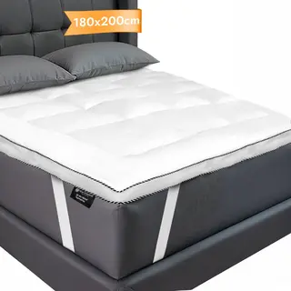 Slaapspeciaal Matratzen-Topper 180x200cm - Ultraweicher 3cm [Luxe Komfort], Atmungsaktives [Airflow Edge] Design - Hypoallergener Bett Topper Waschbar