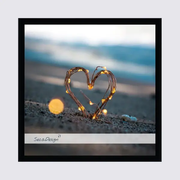 Fotolijst - SecaDesign Luca - 20x20 Cm Fotomaat - Zwart thumbnail