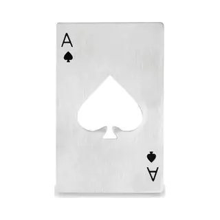 MikaMax - Schoppen Aas Flesopener - Ace Of Spades - Bieropener - Rvs