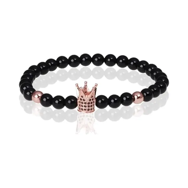 Memphis Kralen Armband Agaat Crown Rose thumbnail