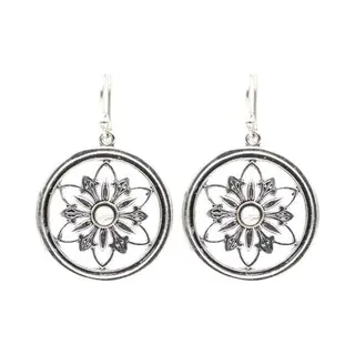 Yogi & Yogini Meditation Yogi & Yogini Naturals Oorbellen Bloem Met Maansteen (3 Cm)
