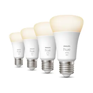 Philips by Signify Philips Hue White E27 - Smarte Lampe A60 Viererpack - 800