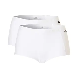 O'Neill Women Shorty Plain 2er Pack Sport Frauen Unterwäsche Unterhose Logo Baumwolle Einfarbig Schwarz Weiß Damen Pantie S M L Xl, Größe, S,