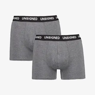 Unsigned Heren Boxershorts 2-pack - Grijs - Maat M