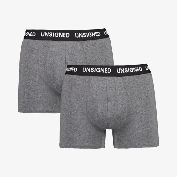 Unsigned Heren Boxershorts 2-pack - Grijs - Maat Xl thumbnail