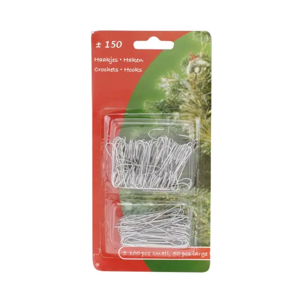 Kerstbalhaakjes Zilver - 150 Stuks thumbnail