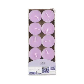 Arti Casa Geurtheelichtjes - 10x Stuks - Blauwe Bes - Lilapaars - Was - 3, 5 Uur
