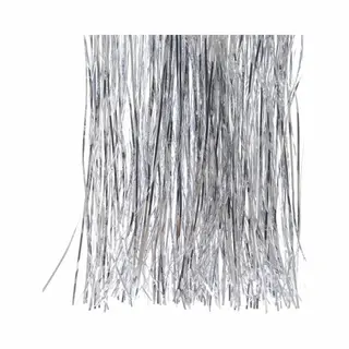 Decoris Kerstboom Folie Slieren - 1x Zakje - 40 X 50 Cm - Tinsel - Zilver - Kerstboomversiering