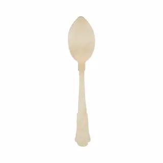 Design Wegwerp Lepels Van Hout - 8x Stuks - 19 Cm - Bestek Voor Verjaardag/Bbq