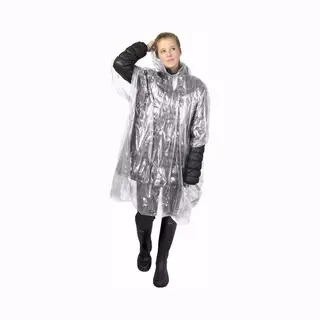 5x Wegwerp Regenponcho Wit - Poncho