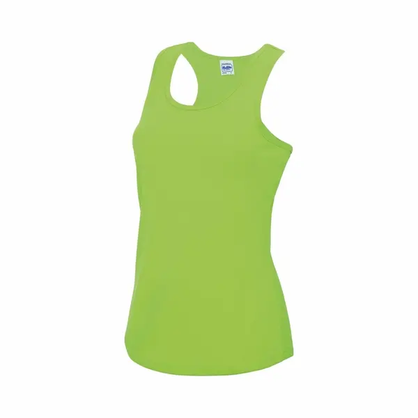 AWDis Hoods AWDis Sport Singlet Voor Dames - Neon Groen - Mouwloos Shirtje - Polyester - Lucht Doorlatend - Snel Drogend M thumbnail