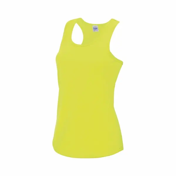 AWDis Hoods AWDis Sport Singlet Voor Dames - Neon Geel - Mouwloos Shirtje - Polyester - Lucht Doorlatend - Snel Drogend Xl thumbnail