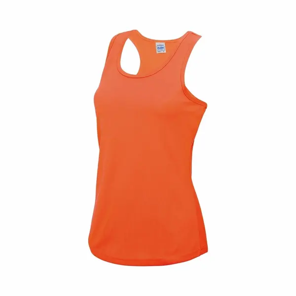 AWDis Hoods AWDis Sport Singlet Voor Dames - Oranje - Mouwloos Shirtje - Polyester - Lucht Doorlatend - Snel Drogend S thumbnail