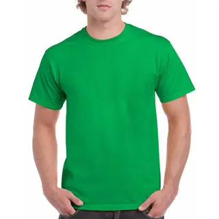 Gildan Felgroen Katoenen Shirt Voor Volwassenen M (38/50)