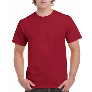 Gildan T-shirts Donkerrood Voor Heren - Zware 200gr Kwaliteit - Basic Shirts - Katoen - Korte Mouwen - Comfort Pasvorm Xl