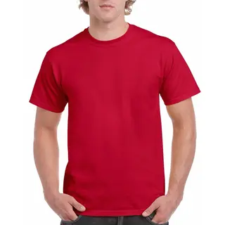 Gildan T-shirts Kersenrood Voor Heren - Zware 200gr Kwaliteit - Basic Shirts - Katoen - Korte Mouwen - Comfort Pasvorm L