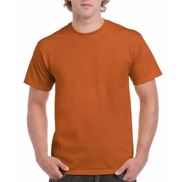 Gildan T-shirts Roestbruin Voor Heren - Zware 200gr Kwaliteit - Basic Shirts - Katoen - Korte Mouwen - Comfort Pasvorm Xxl thumbnail