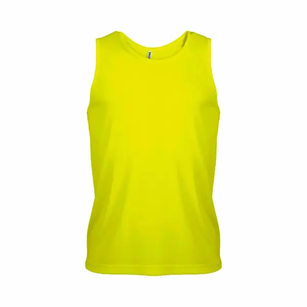 Proact Sport Singlet Voor Heren - Tanktop Hemd - Fluor Geel - Herenkleding - Mouwloze T-shirts - Sportkleding M thumbnail