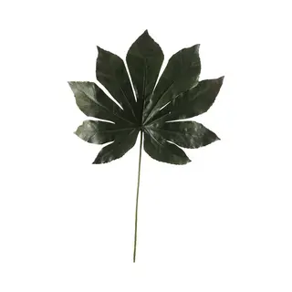 Kunst Vingerplant Blad - 55 Cm - Donkergroen - Kunstplant Tak