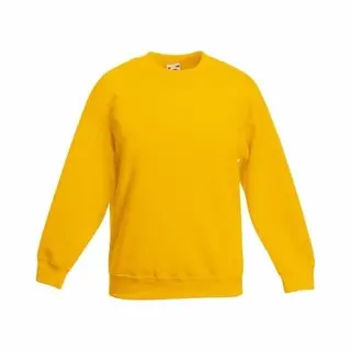 Fruit of the Loom Gele Katoenmix Sweater Voor Jongens 98/104
