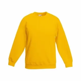 Fruit Of The Loom Sweater - Geel - Voor Kinderen - Katoenmix 152/164