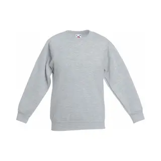 Fruit Of The Loom Sweater - Grijs - Voor Kinderen - Katoenmix 98/104