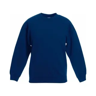 Fruit Of The Loom Sweater - Donkerblauw - Voor Kinderen - Katoenmix 98/104